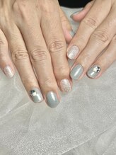 エスビューティー(es.beauty)/ブルー×ホワイトラメ