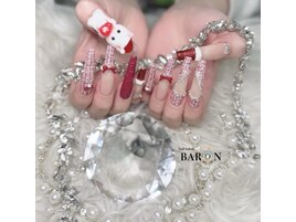 ガーリーなクリスマスネイル♪