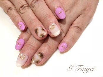 ジー フィンガー 千葉店(G)/キュートなタイダイネイル