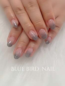 ブルーバードネイル(Blue bird nail)/ネイビーラメグラ