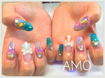 アモ ラブネイルズ(AMO Love nails)/韓国バージョン人魚の鱗