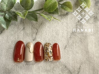 ネイルルーム ハナビ(NailRoomHANABI)/クリアオレンジとニュアンス