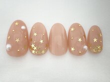 ネイルサロン アビー グランデュオ蒲田店(abbie)/星×パールネイル¥8,382