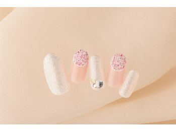 エムスラッシュ ネイル センター北店(M.SLASH)/ガーリーツィードネイル