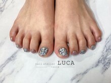 ネイルアトリエルカ(nail atelier LUCA)/W-418 ツイードフットネイル