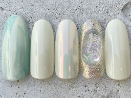 ミントマーブル天然石 ¥8500