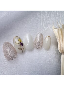 春ネイル　シンプル