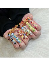 ビアンカ 沖縄南風原店(Bianca)/スカルプゴテゴテキャラネイル♪