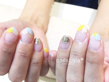 ネイルズ ララ(nails Lala)/パステルフレンチネイル