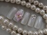長さ出し10本スカルプ★夏限定★3D花VカットストーンART込￥15000【横浜駅】