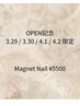 【3/29・30・4/1・2限定】オープン特別価格 マグネットネイル(ケア込)¥5500