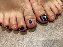 ビジューフットネイル