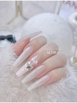 ネイルサロンアンドスクール アルティラ(Nail Salon& School ALTIRA)の写真/【長さだし】長年のスキルで得意分野の一つです♪可愛い韓国ワンホン・中華系のちゅるんカラー多数取り揃え
