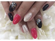 ディーネイル 京橋(D-nail)/ブラック×ピンク