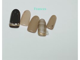 新作　チェック柄ネイル