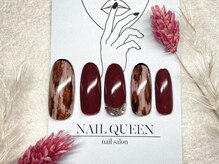 ネイルクイーン(Nail Queen)/ボルドーレオパード♪￥7700