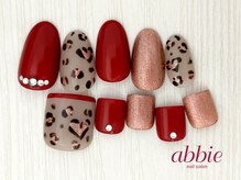 ネイルサロン アビー 宮益坂店(abbie)/ハートレオパード¥11693/¥11726