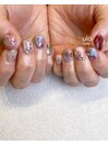 ニュアンスフラワーネイル