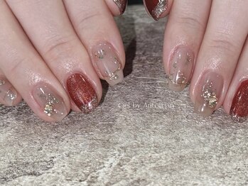 こっくりボルドーネイル