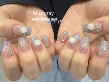 ノラネイル ウメダ(NORA nail UMEDA)/ブルーグレーグラデーション