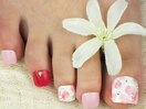 フットネイル☆タイダイお花