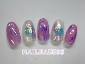 紫陽花ニュアンスネイル