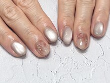 シンプルジェルネイル専門店 バランス 長町店(balance)/『松原限定』橙インクネイル