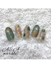 エーアンドエー 蕨店(A&A)/水光マグネット&フラワーネイル