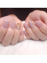 ピオニーネイル(peony nail)/クラシカルフラワーネイル