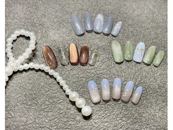 ネイルサロン チェリッシュ(nail salon Cherish)の写真/[選べる定額×旬アート]ニュアンスネイル～ワンホンなど幅広いデザインをご用意◎予算内で可愛く仕上がる♪