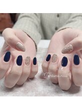 フォルトゥーナ 神田(Fortuna)/冬シンプルネイル/神田ネイル