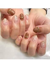 アース コアフュールボーテ 佐久平店(EARTH coiffure beaute)/ニュアンスぷっくりネイル