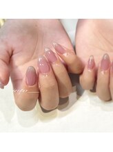 ネイルサロン イントゥ(into_)/マグネットフレンチ　ピンク