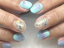 涼しげ紫陽花ネイルで夏を満喫