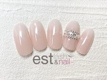 エストラッシュアンドネイル 銀座店(est lash&nail)/ミルクグラデ　ベイビーブーマー