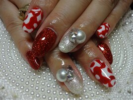 バレンタインネイル