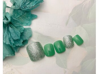 ネイルサロン&スクール ジーナ(GINA)/爽やかグリーンカラーネイル