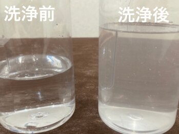 イデアルボーテ/ごっそり毛穴ケアの洗浄水の変化