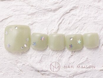 ネイルメゾン 渋谷店(NAIL MAISON)/グリーンマグネットホロ￥7500