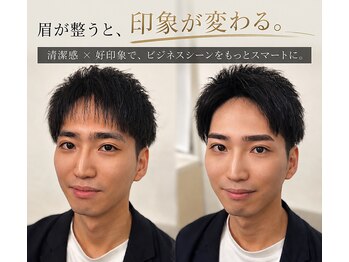 サロンド アヤメン(SALON DE AYAMEN)の写真/【人気NO.1】メンズ眉毛スタイリング(アフターケア付)5,500円!お顔の雰囲気や骨格に合わせて眉毛をご提案◎