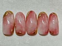 ネイルアンドアイラッシュ ネネ/ニュアンス　ミラーアート