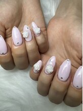 フラワーズネイル(flowers nail)/いちごミルク