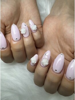 フラワーズネイル(flowers nail)/いちごミルク
