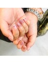 押し花ネイル/ラメグラネイル