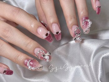 ネイルアンドアイラッシュ シシュ なんば本店(nail&eyelash SyiSyu)/ワンホンデザインハートストーン
