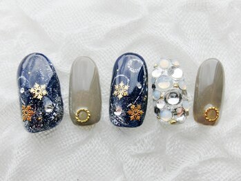 ネイリシャス(NAILICIOUS)/シックなカラーでも印象的に☆