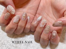 クリアフラワー/ミラーネイル