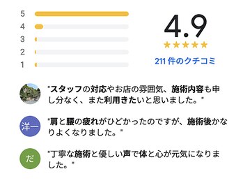 アジアンリラクゼーション ヴィラ 大和南林間店(asian relaxation villa)/Google口コミ☆4.9