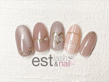 エストラッシュアンドネイル 銀座店(est lash&nail)/チェックマグネットネイル