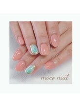 モコネイル(moco nail)/☆ワンカラー2本アート☆